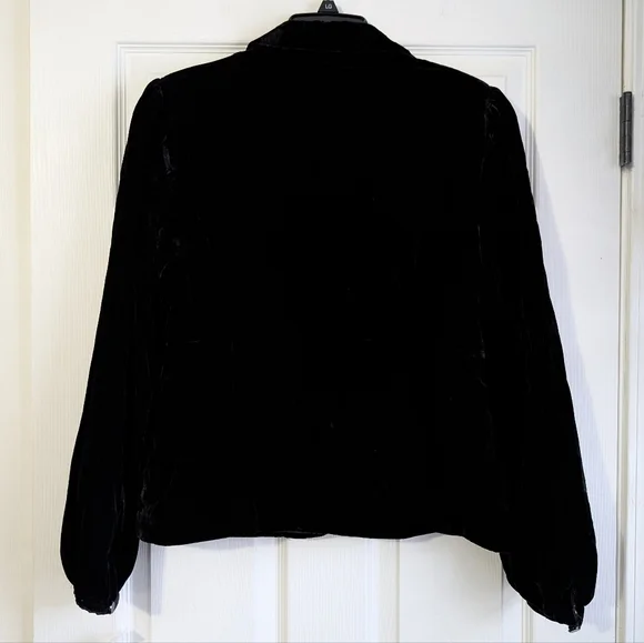 NWT Apt 9 Black Crushed Velvet Dress Jacket Size 14 - Picture 6 of 9